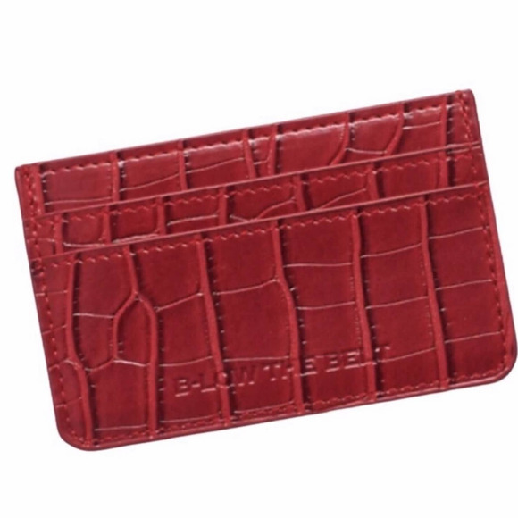 B-low The Belt Red CROC CARD CASE Fabfitfun Winter NEW Wallet - Picture 2 of 6